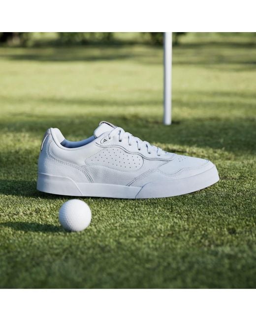 Adidas White Retrocross 25 Spikeless Golf Shoes for men