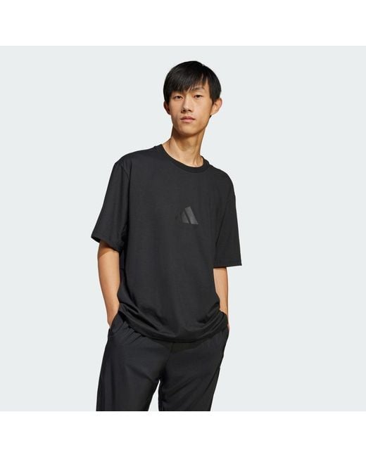 Adidas Black Z.N.E. Loose-Fit Tee for men
