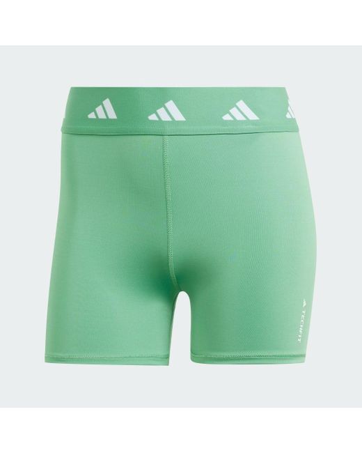 Adidas Green Techfit Short Leggings