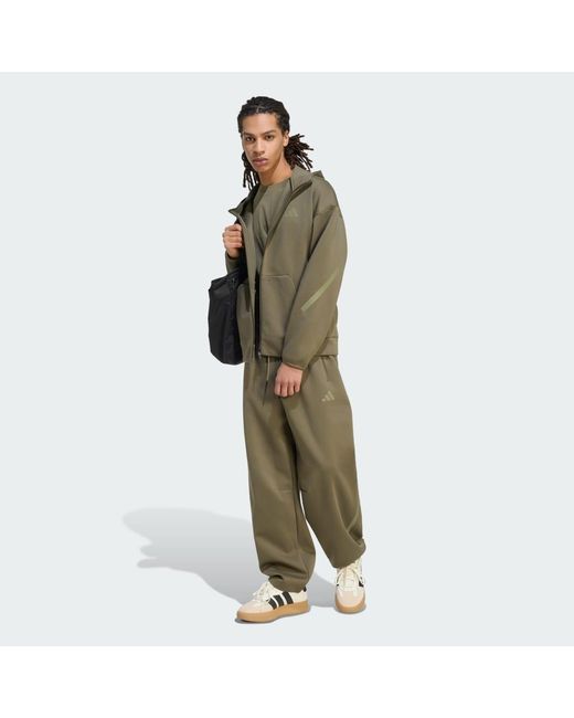 Adidas Green Z.N.E. Full Zip Track Top for men