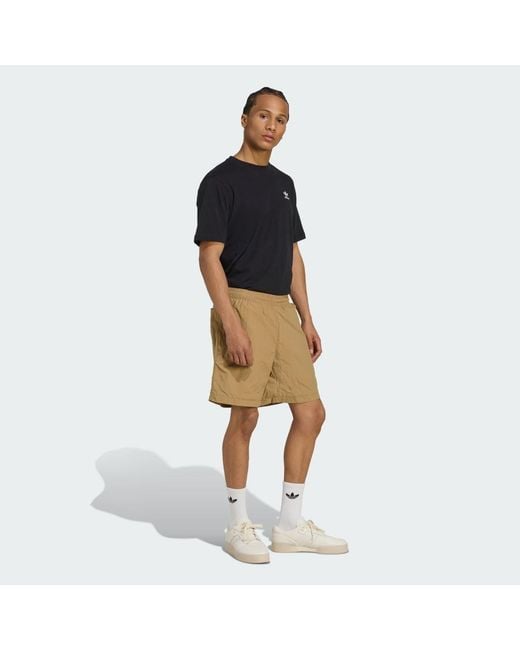Adidas Natural Trefoil Essentials Woven Shorts for men