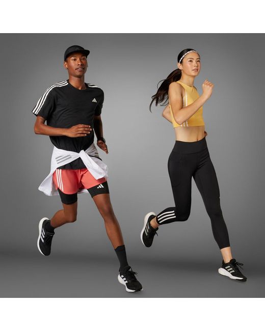 Adidas Gray Dailyrun 3-stripes 7/8 Leggings