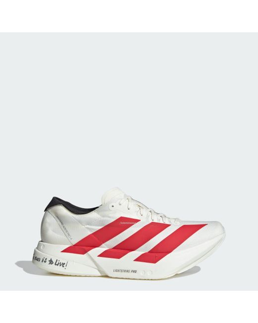 Adidas Red Adizero Adios Pro 4 Shoes for men