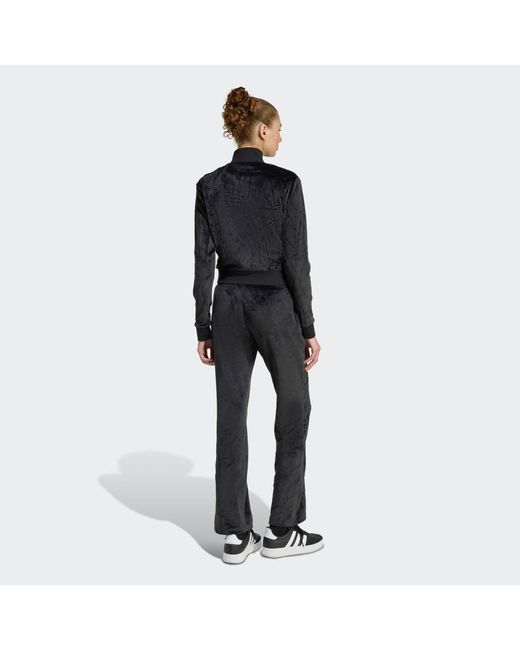 Adidas Black Glam Velvet Tracksuit