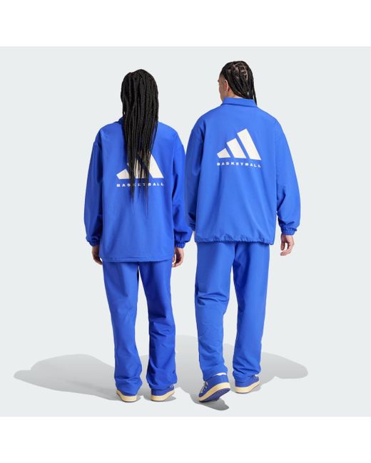 Adidas Blue Basketball Snap Pants