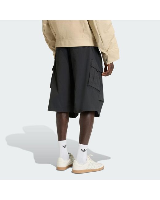 Adidas Black Premium Essentials Utility Long Shorts for men