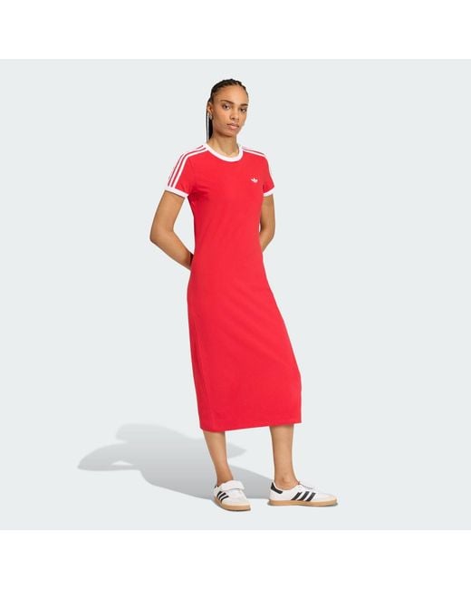 Adidas Red 3 Stripes Dress (Slim)