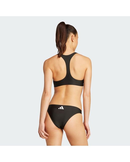 Adidas Black Big Bars C-Back Bikini Set