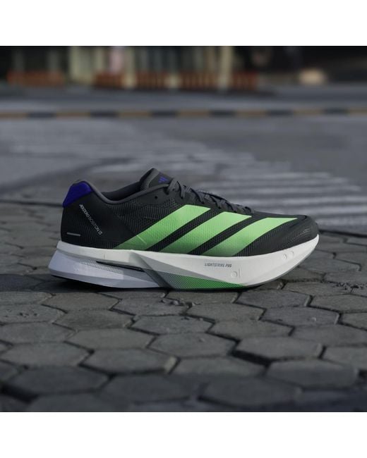 Adidas Green Adizero Boston 13 Eqt Shoes for men