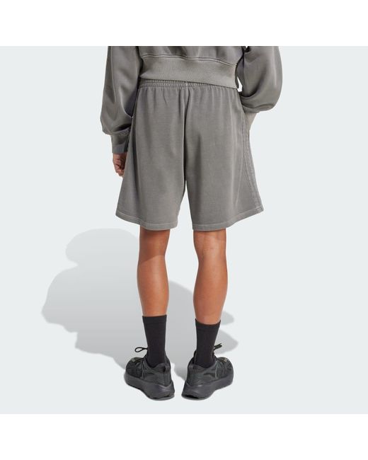Adidas Gray All Szn French Terry Washed 8 Inch Shorts for men