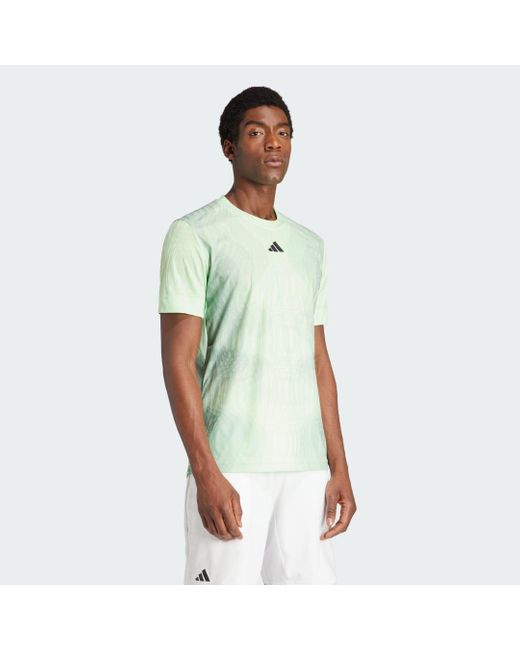Adidas Green Tennis Airchill Pro Freelift T-shirt for men