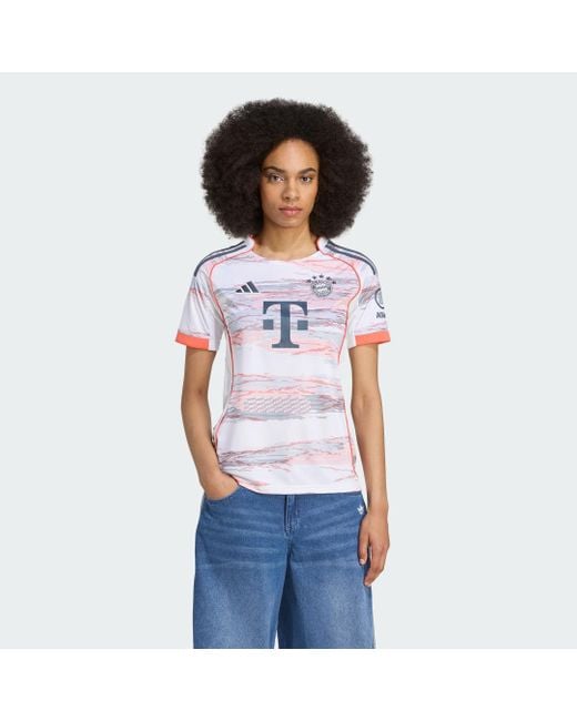 Adidas White Fc Bayern München 25/26 Auswärtstrikot