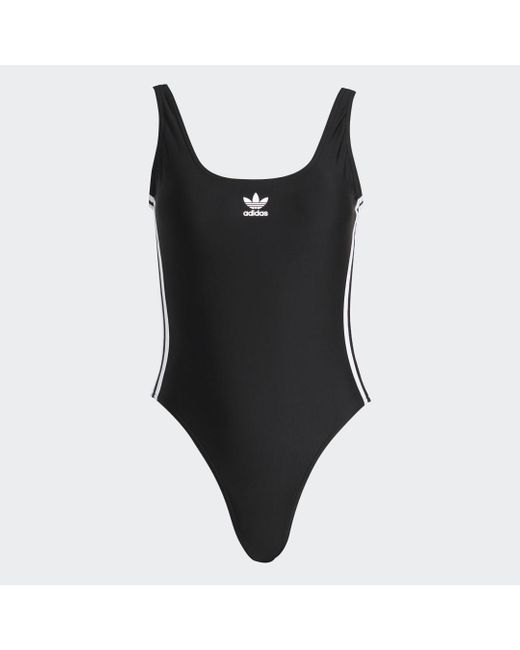 Adidas Black Adicolor 3-stripes Swimsuit