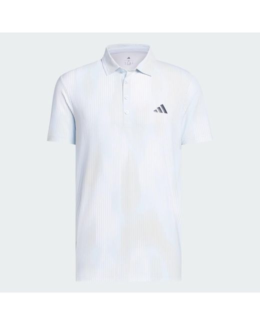 Adidas White Ultimate365 Tour Cool Feel Print Polo Shirt for men