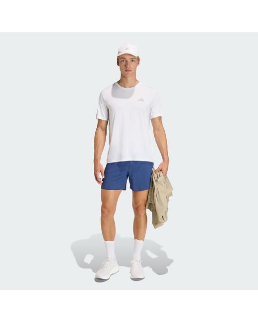 Adidas White Adi365 Running Essentials T-Shirt for men