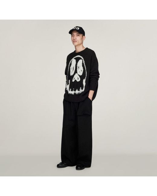 Adidas Black Y-3 Chito Graphic Knitted Sweatshirt