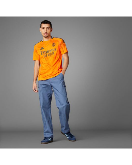 Adidas Orange Real Madrid 24/25 Away Jersey for men