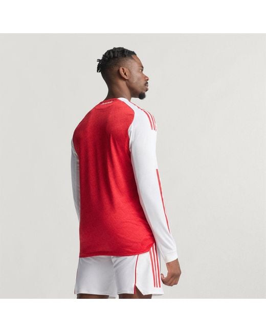 Adidas Red Arsenal 25/26 Long Sleeve Home Authentic Jersey for men