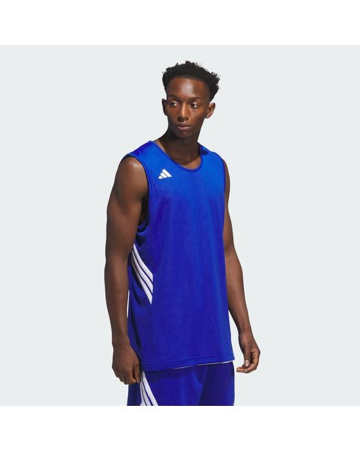 Adidas Blue 3G Speed Reversible Basketball Aeroready Jersey for men