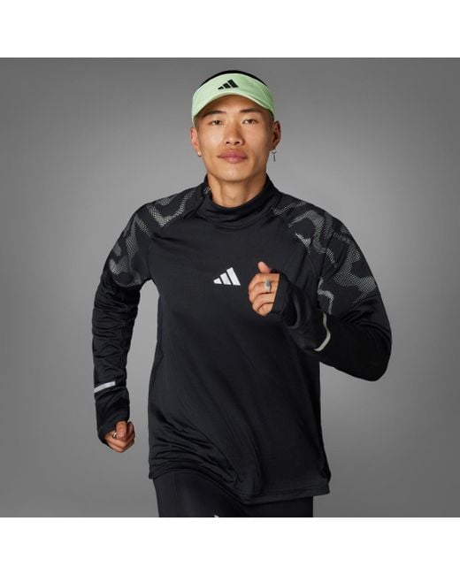 Adidas Gray Ultimate Hi Vis Reflective 1/2-Zip Top for men