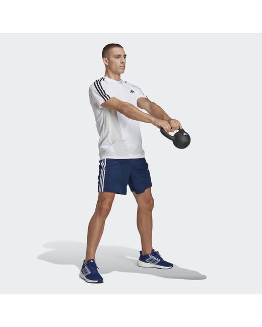 Train Essentials Pique 3-Stripes Training di Adidas in Blue da Uomo