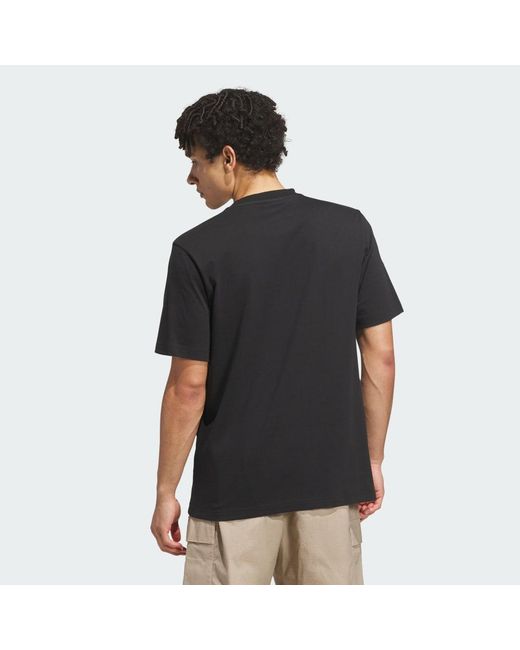 Adidas Black Sports Bar Memorabilia Graphic T-Shirt for men