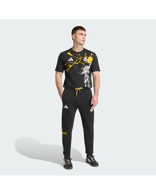 Adidas Black Real Madrid Avengers T-Shirt for men