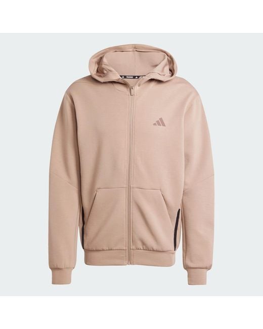 Adidas Natural Designed For Training Full-Zip Track Jacket for men