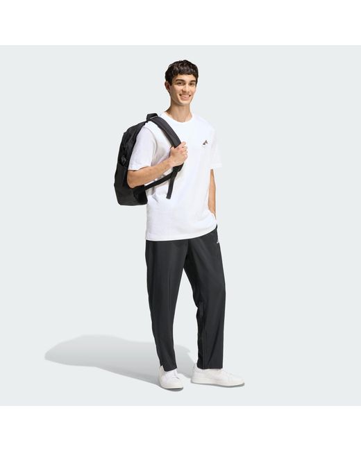Adidas White Coffee Cafe Cheesecake Graphic T-Shirt for men
