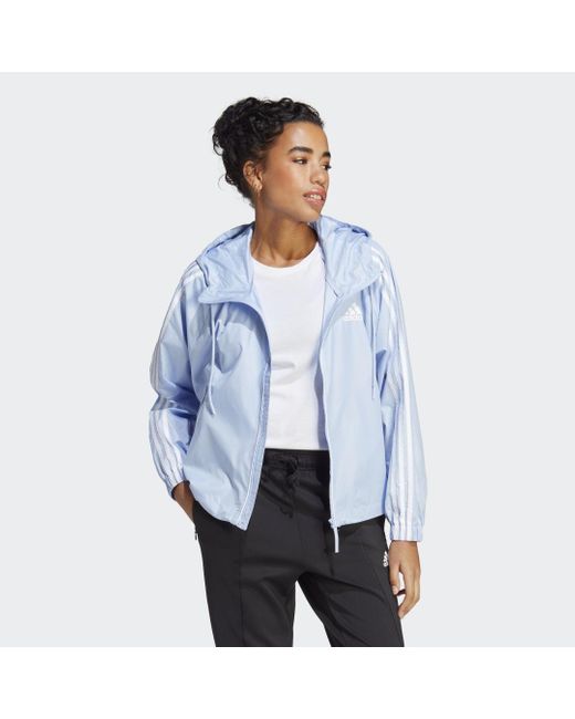 Adidas blue rain jacket online