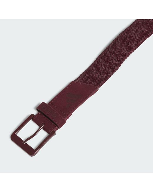 Adidas Red Braided Stretch Belt for men