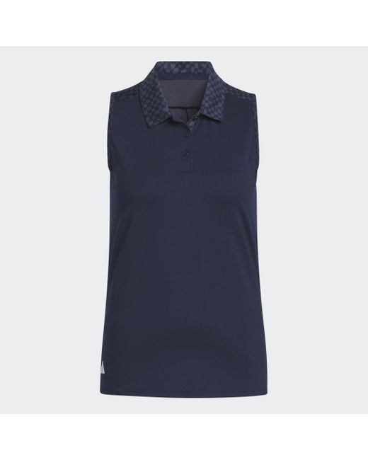 Adidas Blue Ultimate365 Sleeveless Golf Polo Shirt