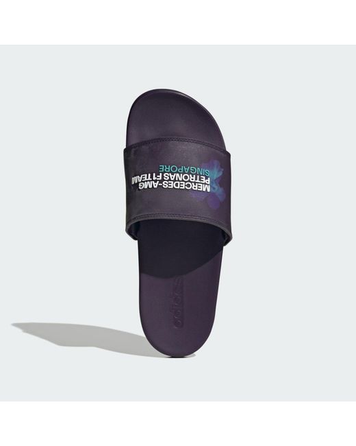 Adidas Blue Adilette Comfort Slides Mercedes Amg Petronas F1 Team Shoes