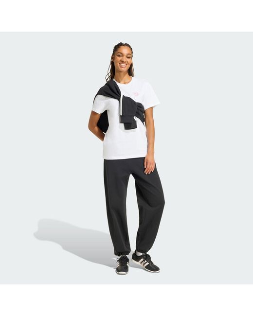 Adidas White Travel Loose Graphic T-Shirt