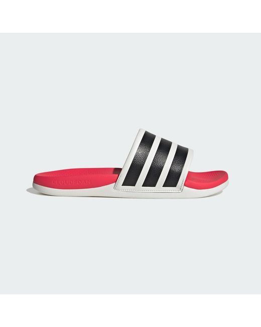 Adidas Red Adilette Comfort 2.0 Slides