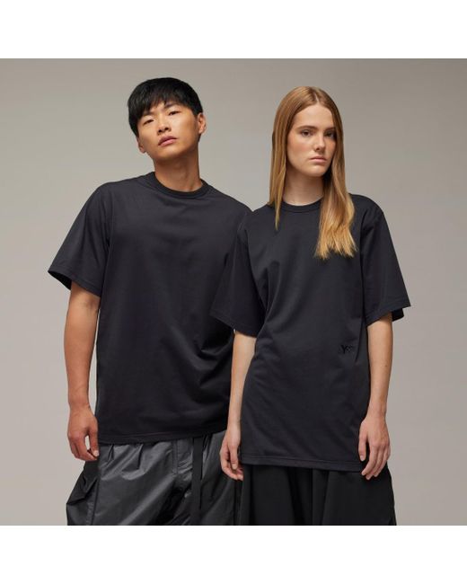 Y-3 Premium Short Sleeve Tee di Adidas in Black