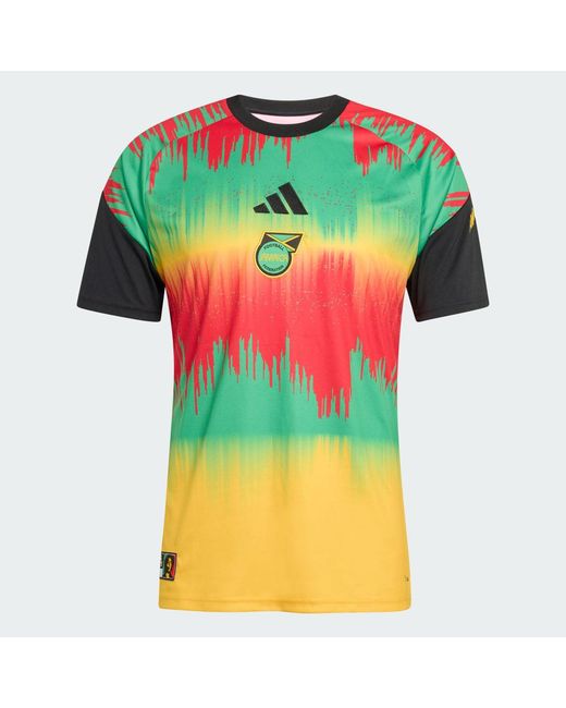 Adidas Green Jamaica 26 X Bob Marley Home Pre Match Jersey for men