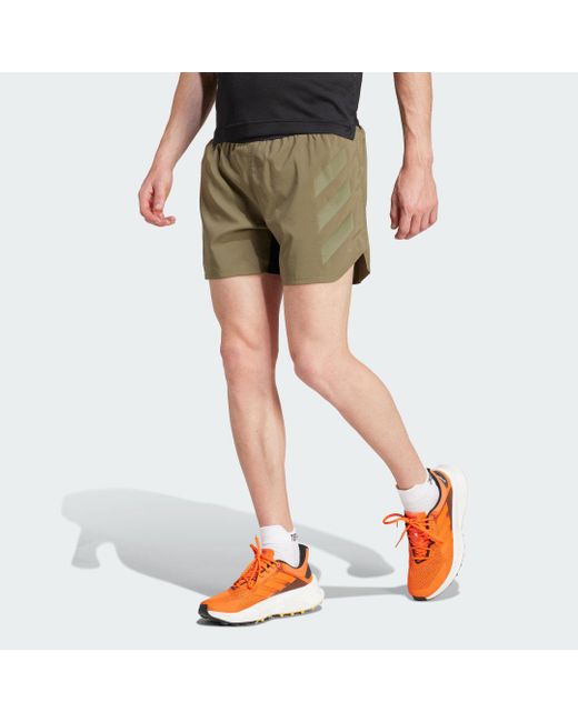 Adidas Green Terrex Agravic Trail Running Shorts for men