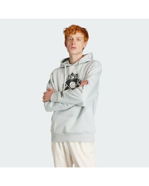 Hoodie Graphic di Adidas in Gray da Uomo