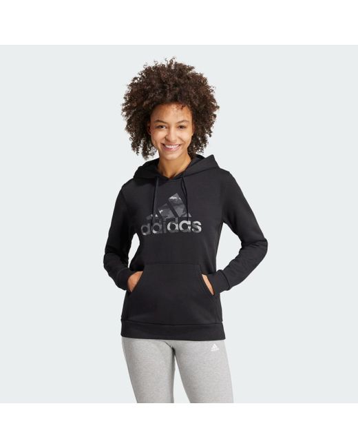 Felpa Con Cappuccio Camo Graphic di Adidas in Black