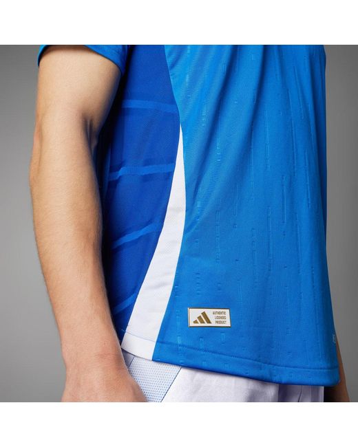 Adidas Blue Italy 2024 Home Authentic Jersey for men