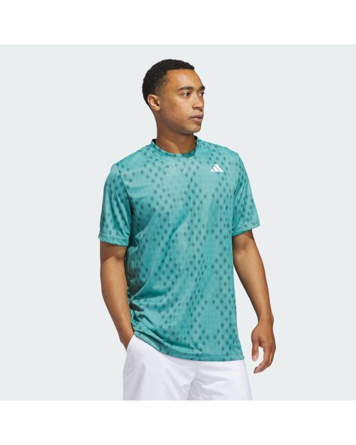 Adidas Blue Club Tennis Climacool Graphic T-Shirt for men