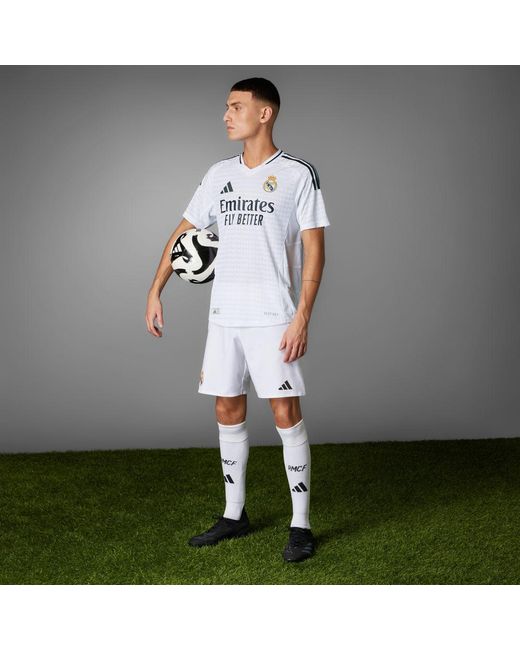 Adidas Gray Real Madrid 24/25 Home Authentic Jersey for men