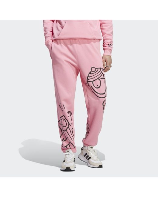 Adidas Pink Originals X André Saraiva Joggers for men