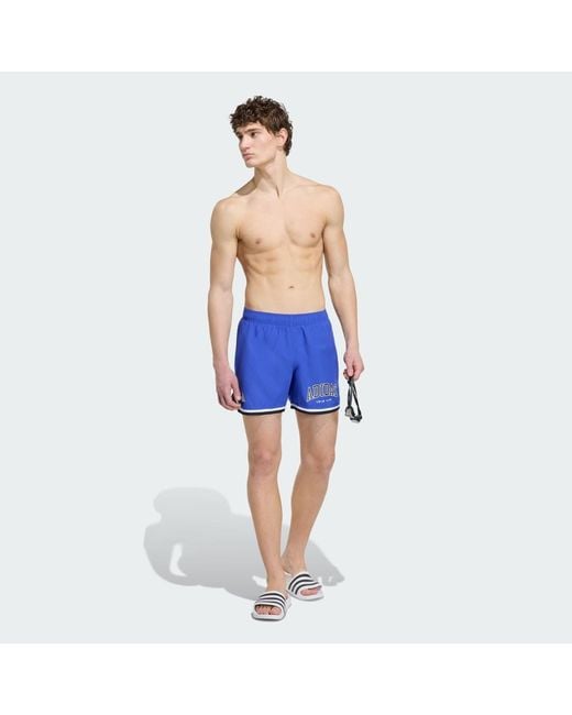 Adidas Blue Logo Swim Short for men