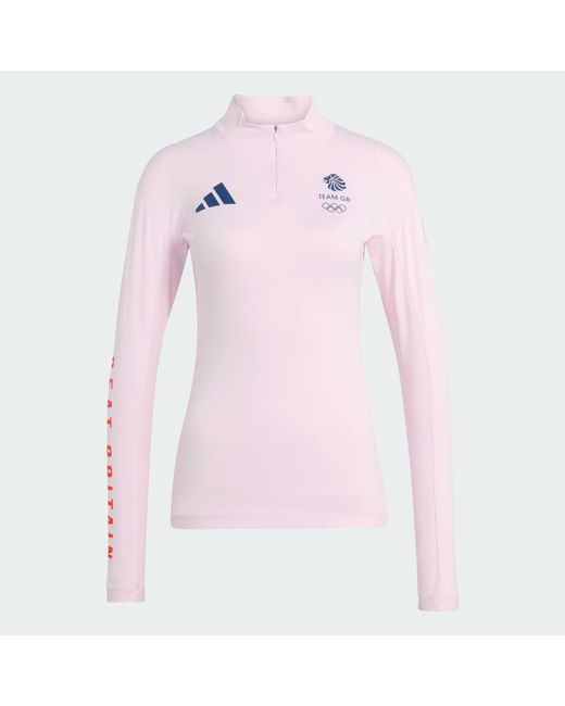 Adidas Pink Boa 1/2 Zip Longsleeve Shirt