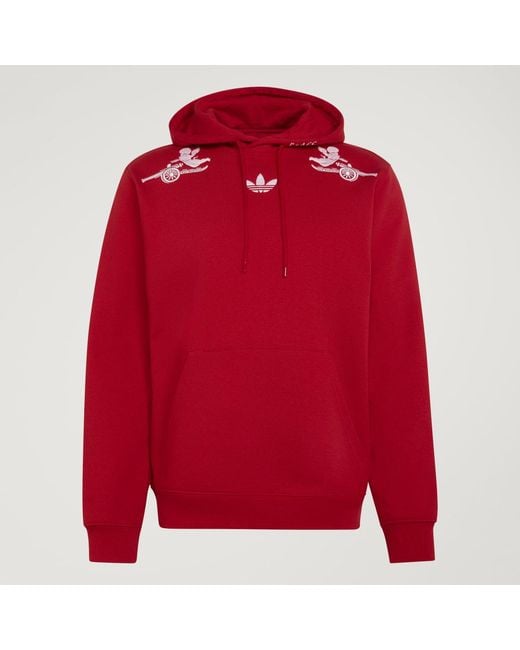 Adidas Red Arsenal Fc Places+Faces Hoodie for men