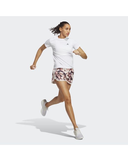 Jupe-short de running Run Icons 3 bandes - Bleu adidas