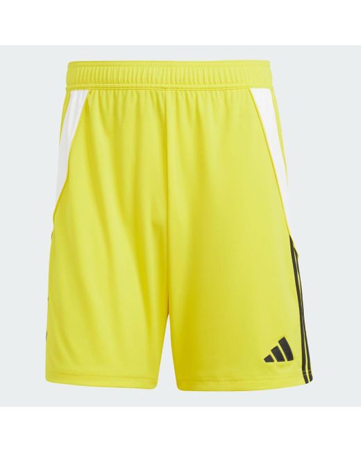 Adidas Yellow Tiro 24 Shorts for men