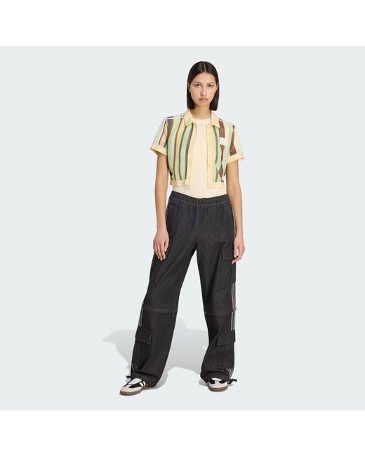 Adidas Multicolor Originals Summer Glow Striped Cropped Polo